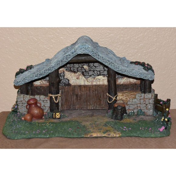 Thomas Kinkade 2002 Hawthorne Village STAR OF HOPE CRECHE Nativity Stable - Picture 1 of 6